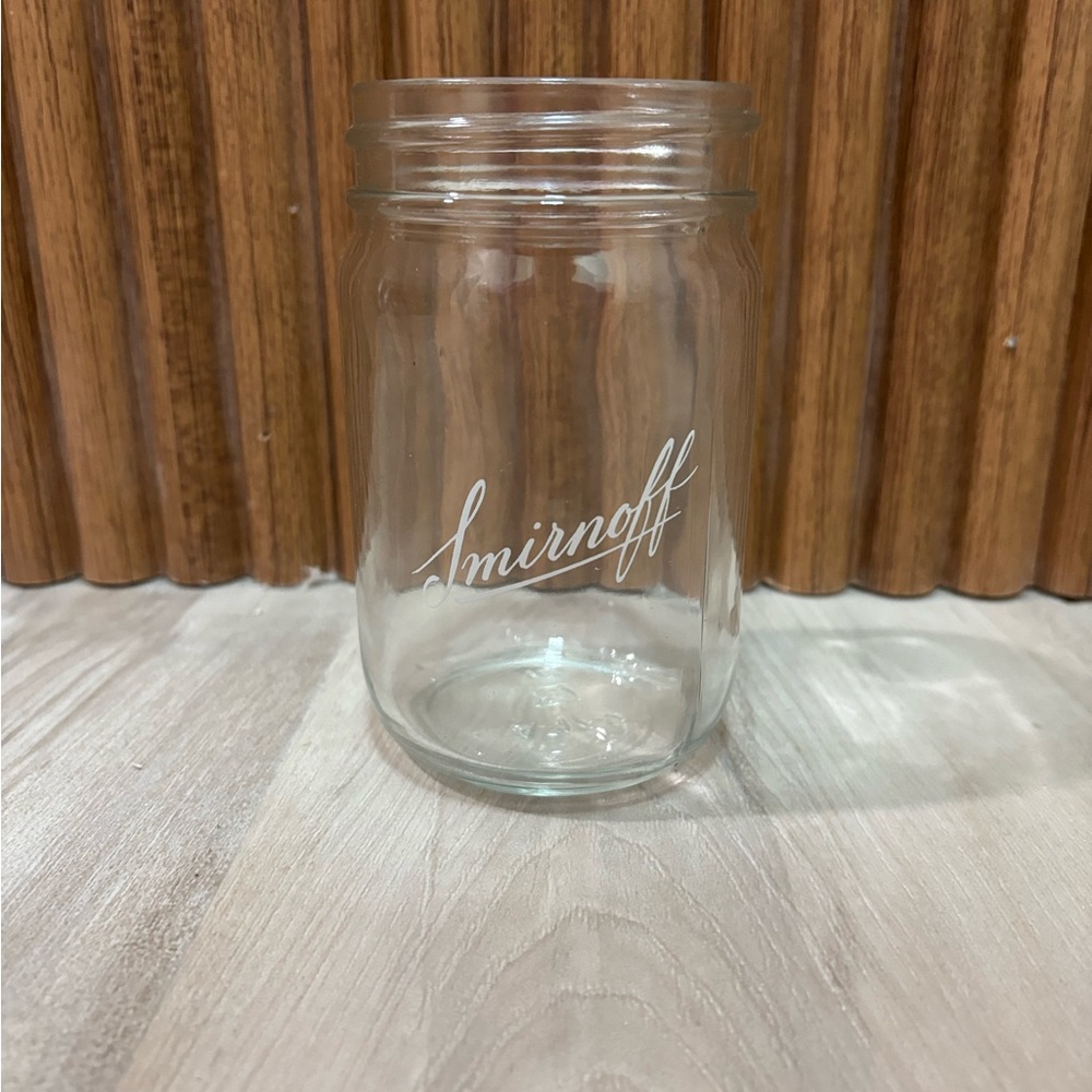 Smirnoff Clear Glass Jar